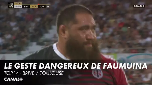 Le geste dangereux de Faumuina - Brive / Toulouse