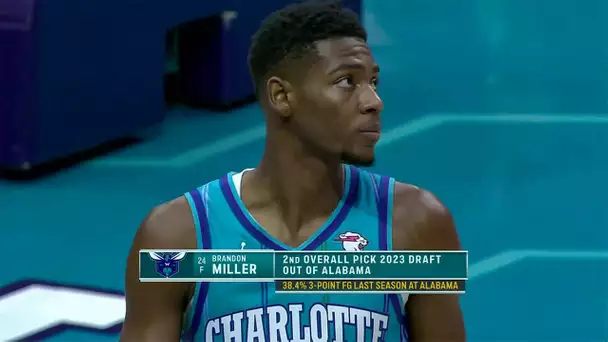 #2 Overall Pick Brandon Miller Scores His First Points In The NBA!