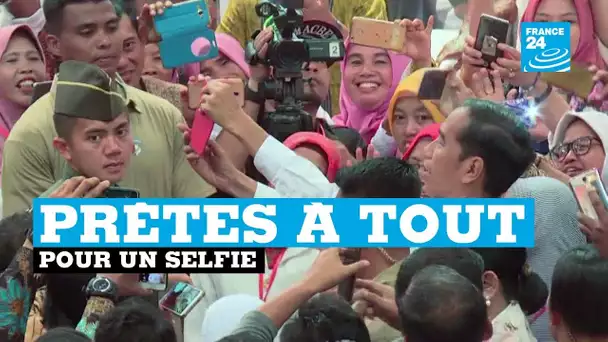 Les indonésiennes prêtes à tout pour un selfie avec leur président