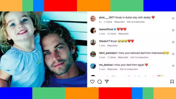 Mort de Paul Walker : l'hommage déchirant de sa fille, Meadow, neuf ans après le drame