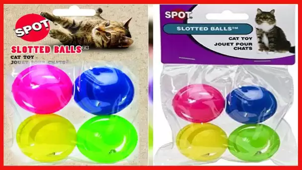 Ethical Slotted Balls Cat Toy, 4-Pack