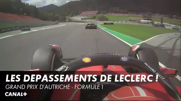 Les dépassements de Leclerc sur Verstappen en on board  - Grand Prix d'Autriche - F1