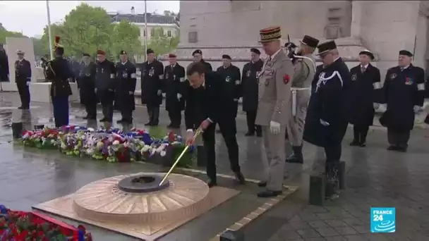 Emmanuel Macron commémore la victoire du 8 mai 1945 à Paris