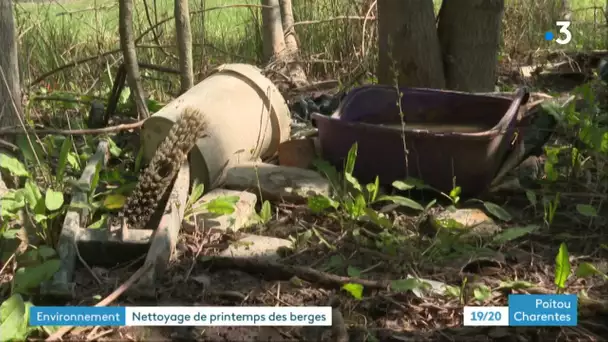 Saintes : journée nettoyage des berges après les inondations