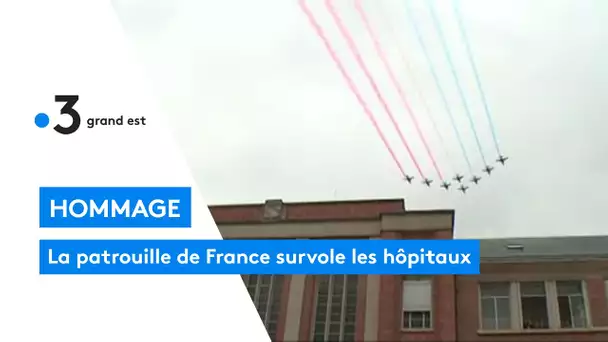 Hommage : la patrouille de France survole les hôpitaux