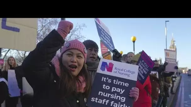 Royaume-Uni : grève inédite des infirmières, à la peine face à l'envolée des prix