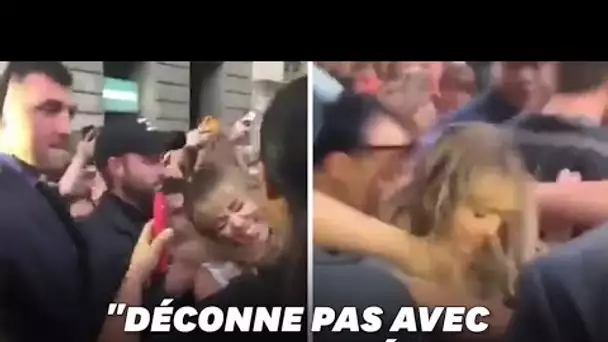 Miley Cyrus embrassée de force par un fan en pleine rue