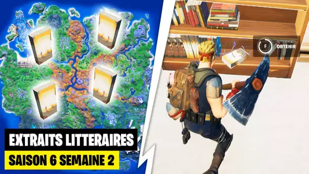 OBTENIR DES EXTRAITS LITTERAIRES A PLEASANT PARK, LAZY LAKE OU RETAIL ROW (FORTNITE DEFIS SEMAINE 2)