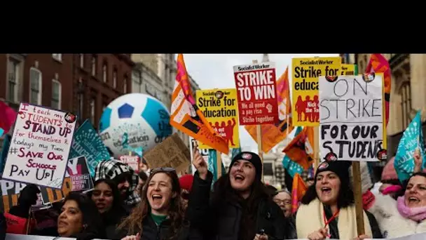 Royaume-Uni : des milliers d'enseignants dans la rue lors d'une journée de grèves massives