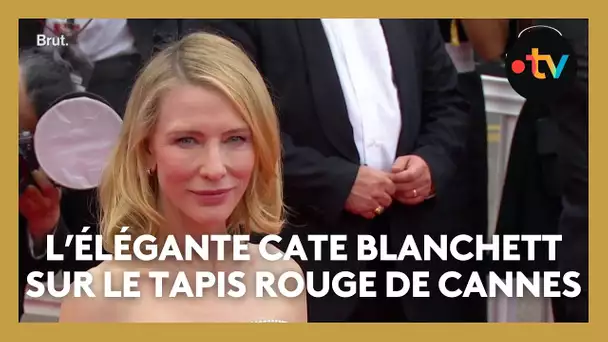 #Cannes2024 : Cate Blanchett, très élégante, sur le tapis rouge pour le film sur Donald Trump