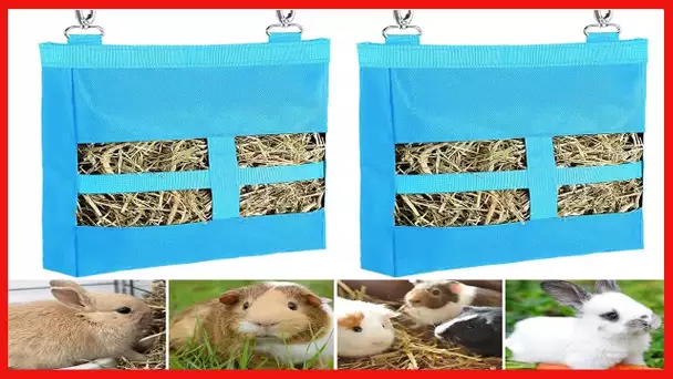 2 Pieces Guinea Pig Hay Bag Rabbit Feeding Bag Small Animal Hay Feeder Bag Hanging Feeder Sack