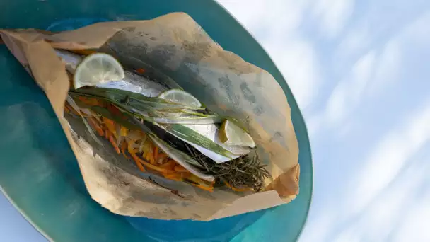 Recette - Papillotes de maquereau à la sauge - Fabrice Mignot