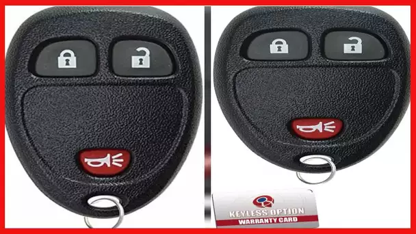 KeylessOption Keyless Entry Remote Control Car Key Fob Replacement for 15913420