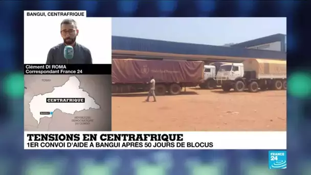 Tensions en Centrafrique : 1er convoi d'aide à Bangui après 50 jours de blocus