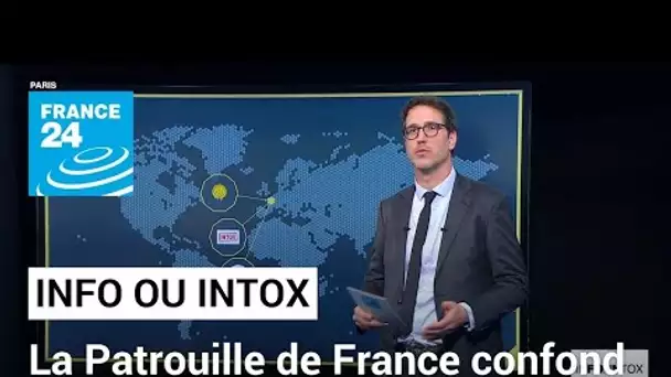 La patrouille de France a-t-elle affiché le drapeau russe ? Attention à cette intox ! • FRANCE 24