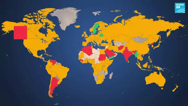 CARTE du déconfinement dans le monde #Covid19