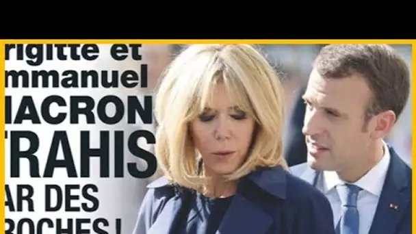 Brigitte et Emmanuel Macron, trahis par des poches