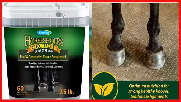 Farnam Horseshoer's Secret Extra Strength Hoof Supplements & Connective Tissue Supplement, Promotes