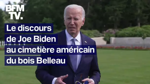 Le discours intégral de Joe Biden au cimetière américain du bois Belleau, dans l'Aisne