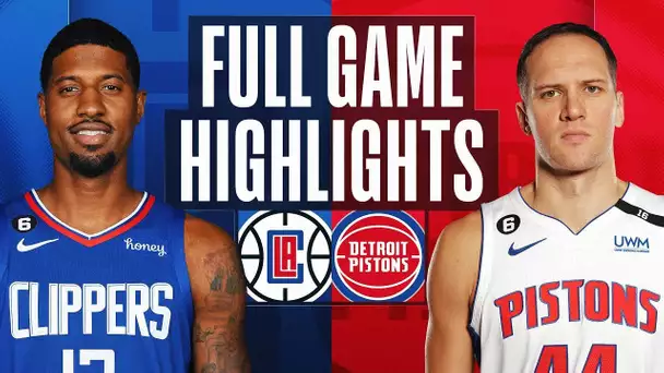 CLIPPERS at PISTONS | FULL GAME HIGHLIGHTS | December 26th, 2022