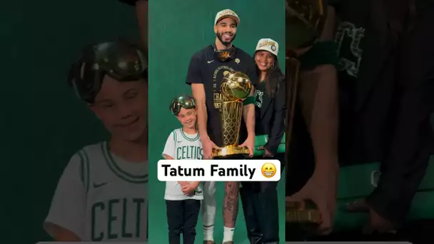 Jayson Tatum & His Family pose with the Larry O’Brien Trophy! 🏆📸|#Shorts