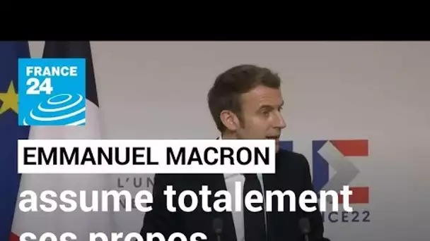 France : Emmanuel Macron confirme qu’il « assume totalement » ses propos sur les non-vaccinés