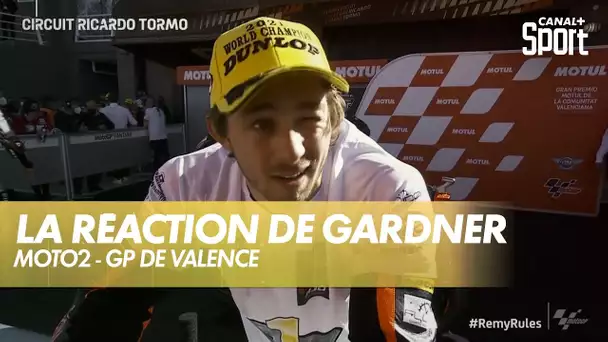 La réaction de Remy Gardner après son sacre en Moto 2 !