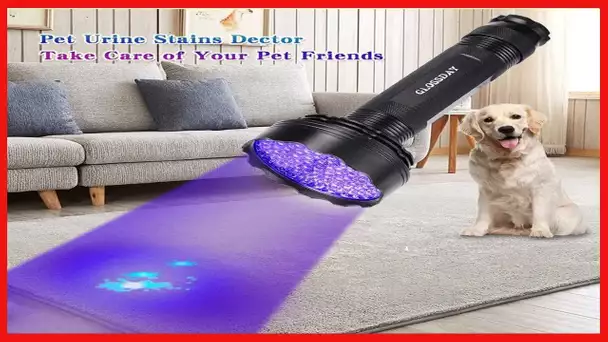 UV Black Light Flashlight,100 LED UV Flashlights, Super Bright Ultraviolet Flashlight Professional