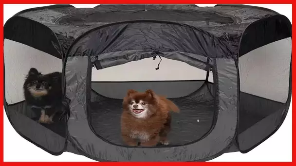 Furhaven Indoor-Outdoor Pop Up Exercise Playpen Pet Tent Playground