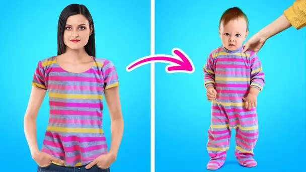 INCROYABLES ASTUCES POUR LES VÊTEMENTS POUR LES PARENTS CRÉATIFS