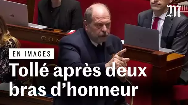 Deux bras d’honneur d'Eric Dupond-Moretti provoquent un tollé à l'Assemblée nationale