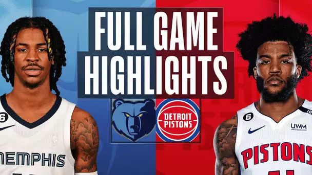 GRIZZLIES at PISTONS | NBA FULL GAME HIGHLIGHTS | December 4, 2022