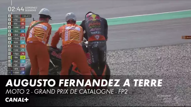 Augusto Fernandez à terre - Grand Prix de Catalogne - Moto 2