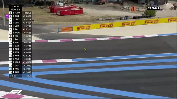 Un cone sur la piste safety car