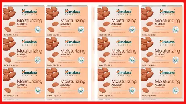 Himalaya Moisturizing Almond Cleansing Bar, Face and Body Soap for Soft Skin,4.41 Ounce (Pack of 6)