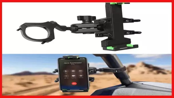 BIZOCO UTV Phone Holder, 360°adjustable Phone Mount, mobile phone holder with high-density metal