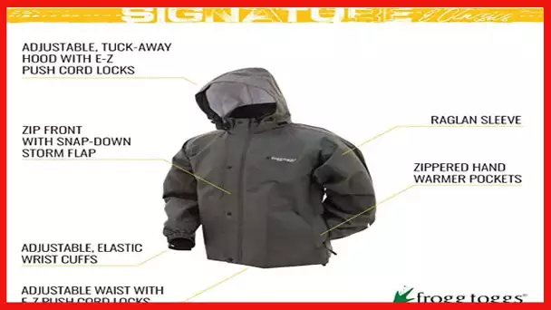 FROGG TOGGS Men's Signature Bull Frogg Waterproof Breathable Rain Jacket