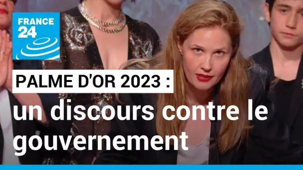 Palme d’or 2023 : le discours de Justine Triet contre le gouvernement • FRANCE 24