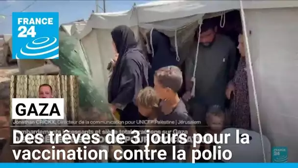 Gaza : des trêves de 3 jours pour une campagne de vaccination contre la polio • FRANCE 24