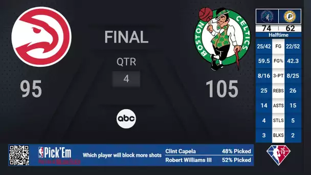 Celtics @ Hawks | NBA on ABC Live Scoreboard