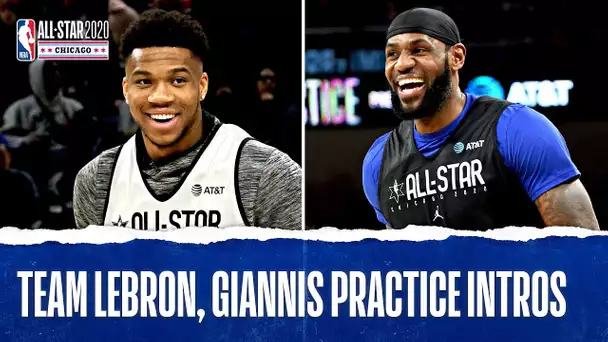 Team Giannis and Team LeBron All-Star Practice Introductions | All-Star 2020