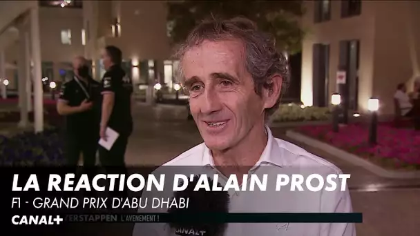 La réaction d'Alain Prost après la course