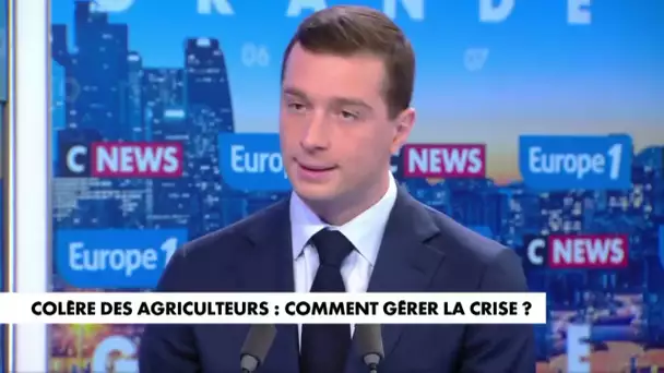 Colère des agriculteurs :«C'est le cri de la France qui ne veut pas mourir», juge Jordan Bardella