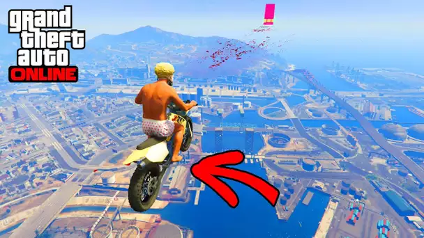 PARKOUR MOTO MODDED ROULER DANS LE VIDE - GTA 5 ONLINE