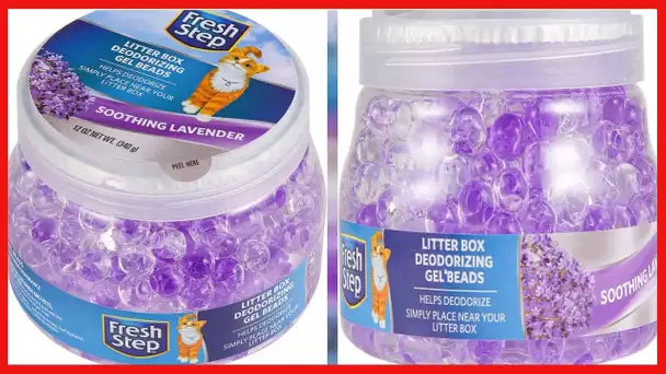 Fresh Step Litter Box Deodorizing Gel Beads in Soothing Lavender Scent