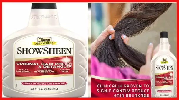 Absorbine ShowSheen Hair Polish & Detangler for Mane, Tail & Coat, Healthy Hair Growth & Radiant