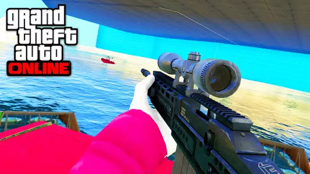 SNIPER vs BATEAUX - GTA 5 ONLINE