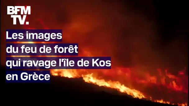 Des centaines de touristes évacués à cause d'un feu de forêt en Grèce