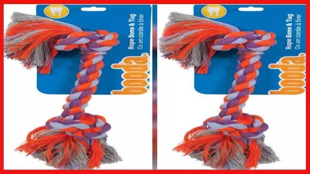 Aspen/Booda Corporation DBX50774 2-Knot Rope Bone Dog Toy, X-Large, Assorted