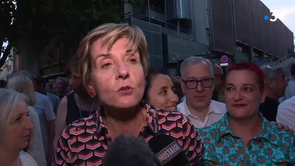 Réaction de Cécile Helle après sa réélection à la mairie d'Avignon